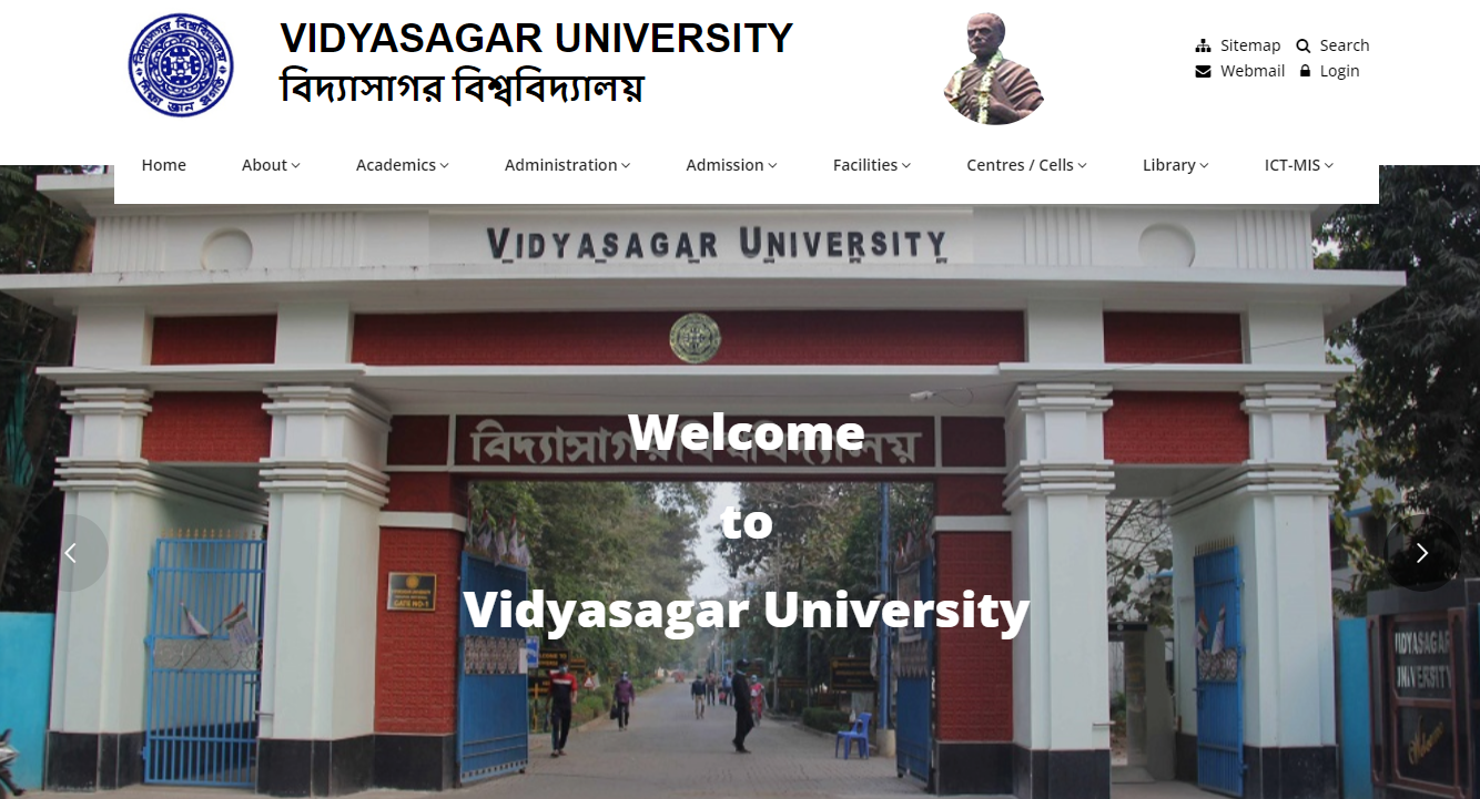 Vidya Sagar University West Bengal Admission, Courses, Fees, Ranking and Contact Details.