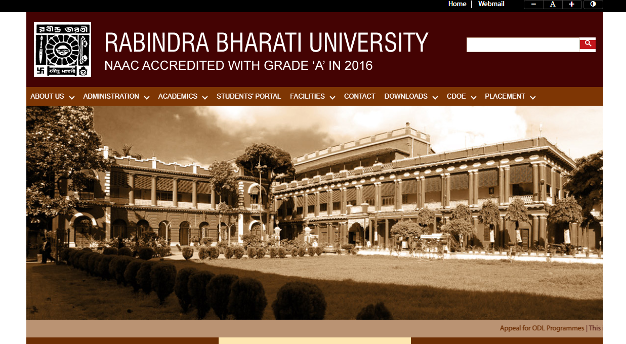 Rabindra Bharati University Admission, Courses, Fees, Ranking and Contact Details.