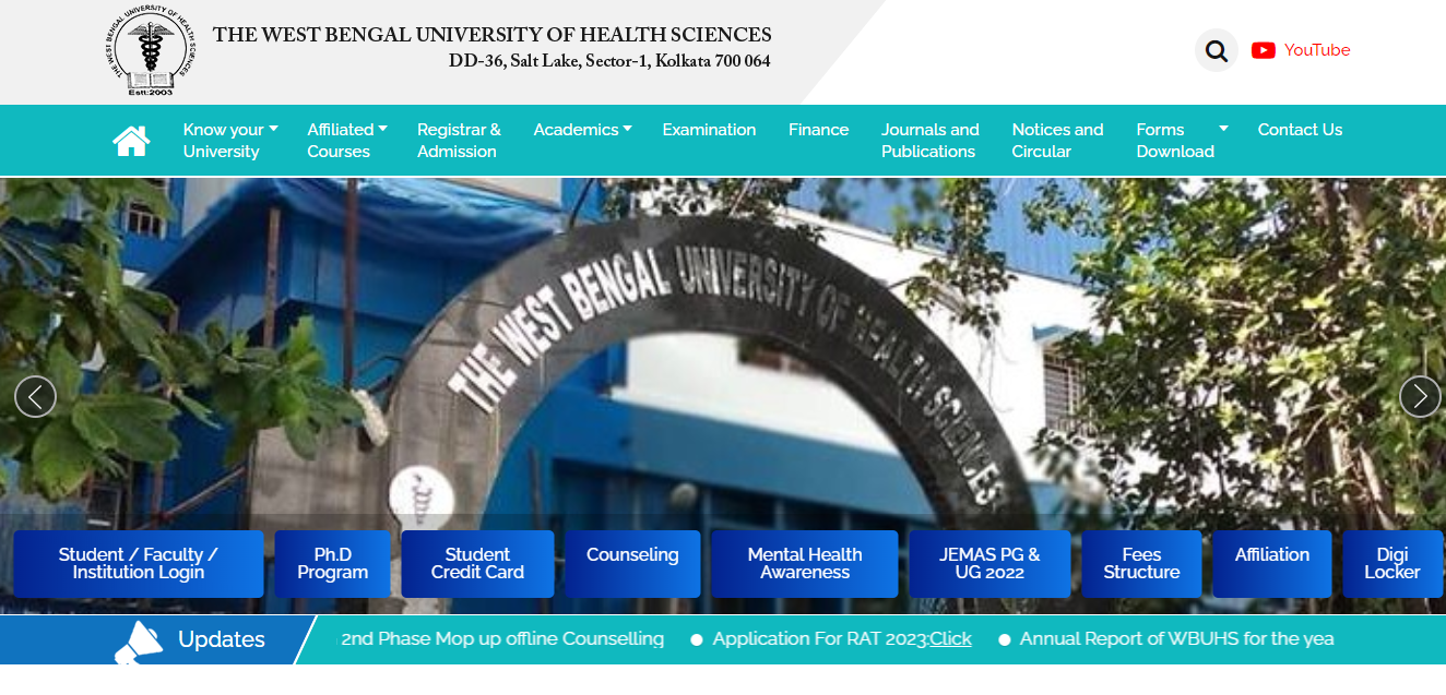 The West Bengal University of Health Sciences West Bengal Admission, Courses, Fees, Ranking and Contact Details.