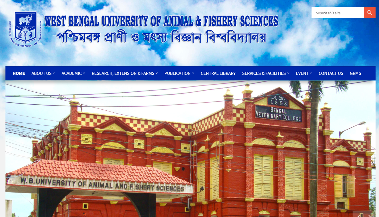 West Bengal University of Animal and Fishery Sciences West Bengal Admission, Courses, Fees, Ranking and Contact Details.